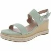 New 👍 BCBGeneration Allia 👩 Womens Buckle Open Toe Wedge 🩴 Sandals 🤩