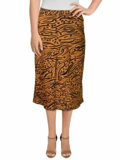 Cheapest β BCBGeneration π© Womens Woven Tiger Print Midi π Skirt π