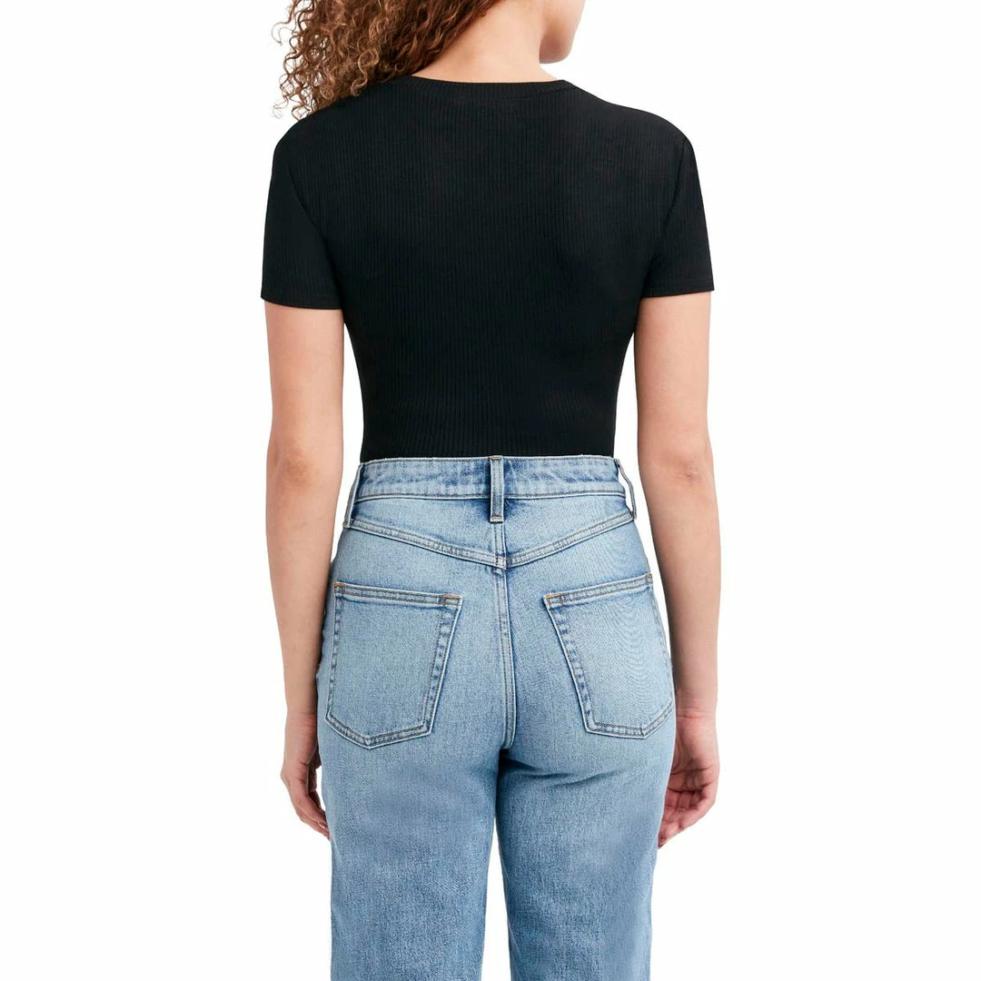 Best Sale 𧨠BCBGeneration π© Womens Cropped Short Sleeve T-Shirt βοΈ - Image 4