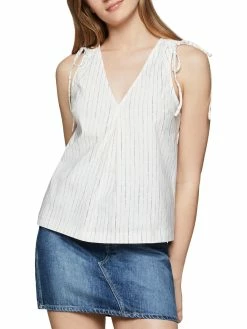 Hot Sale 🎉 BCBGeneration 👩 Womens V-Neck Tie Shoulder Tank Top 😉