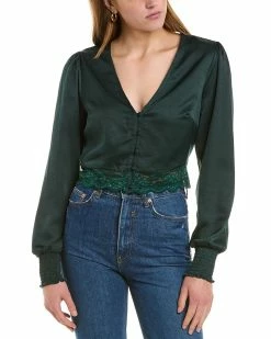 Cheapest 🧨 BCBGeneration Lace-Trim Blouse for 👩 women ⌛