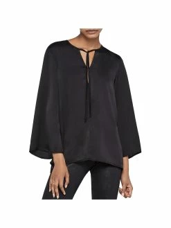 Outlet β€οΈ BCBGeneration π© Womens Tie Neck 3/4 Sleeves Pullover Top π