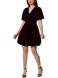 Cheapest ✔️ BCBGeneration 👩 Womens Velvet Above Knee Cocktail and Party 👗 Dress 🧨