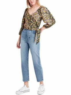 Flash Sale ⭐ BCBGeneration 👩 Womens Floral Wrap Front Blouse 😍