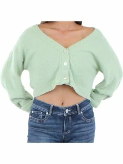 Budget 🧨 BCBGeneration 👩 Womens Cropped Button Front Cardigan Sweater ❤️