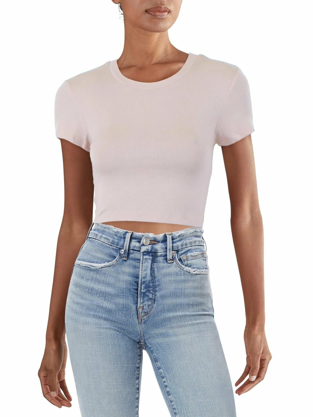 Best Sale 𧨠BCBGeneration π© Womens Cropped Short Sleeve T-Shirt βοΈ - Image 5