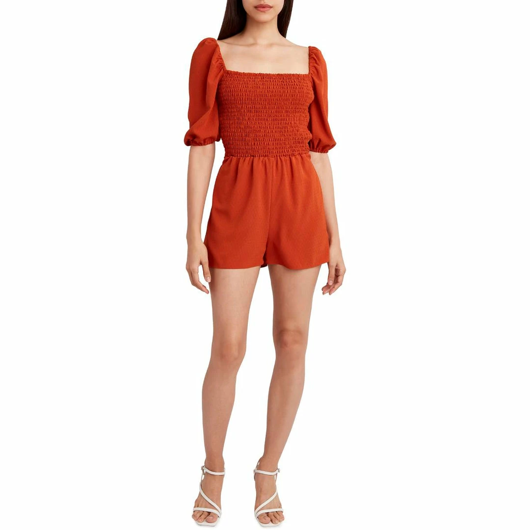 Budget 𧨠BCBGeneration π© Womens Smocked Puff Sleeve Romper π - Image 2