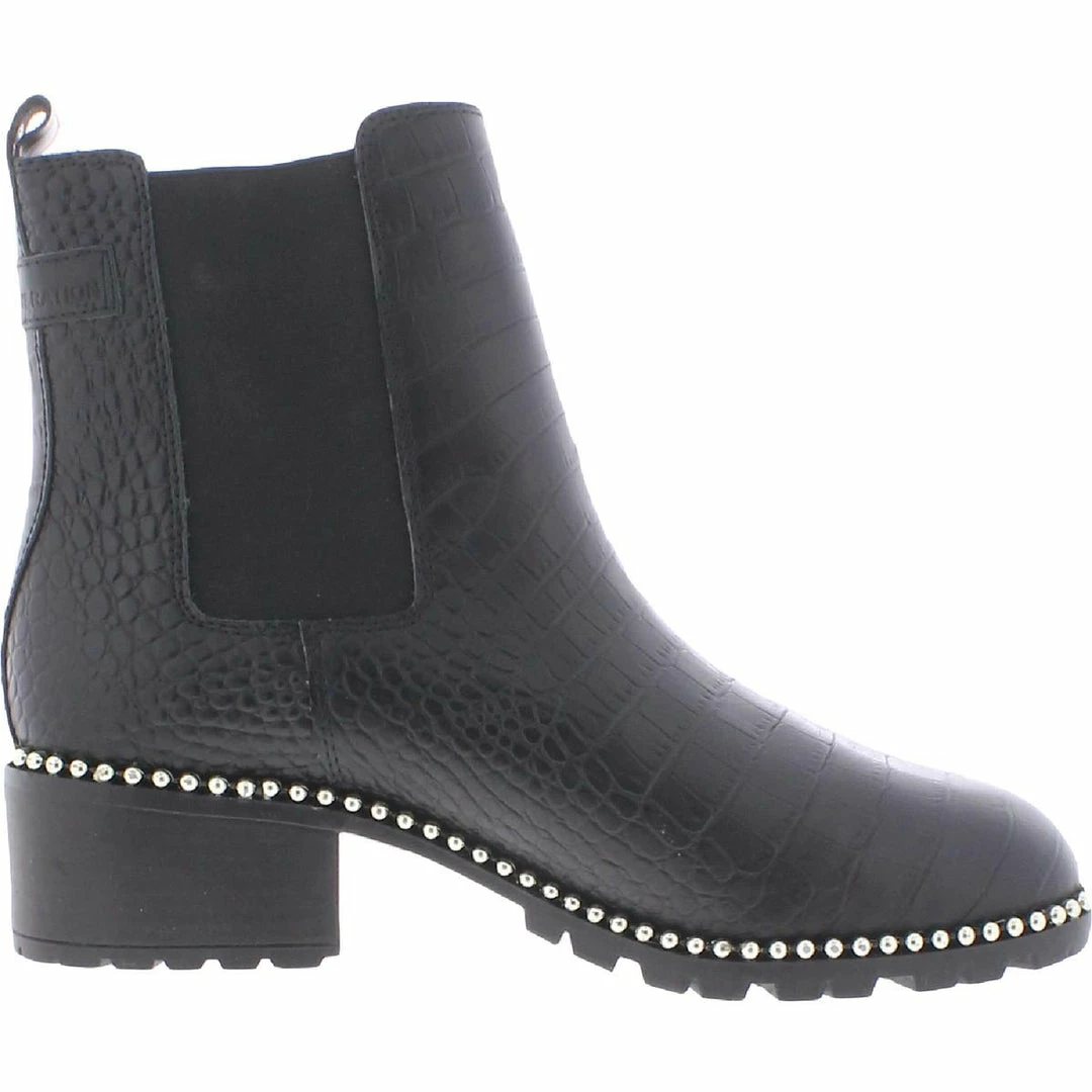 Outlet π₯ BCBGeneration Natti π© Womens Faux Leather Block Heel Chelsea π₯Ύ Boots π - Image 5