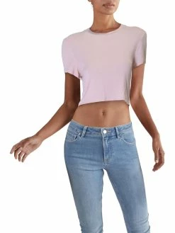 Outlet π BCBGeneration π© Womens Ribbed Baby Tee Crop Top π