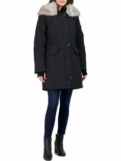 Outlet ⭐ BCBGeneration 👩 Womens Faux Fur Hooded Parka 🧥 Coat ⌛