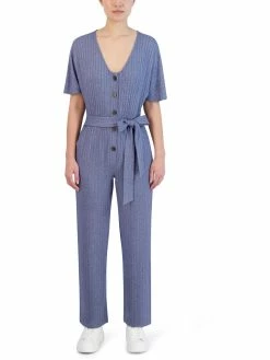 New 🌟 BCBGeneration 👩 Womens Knit Tie Front Jumpsuit 🥰