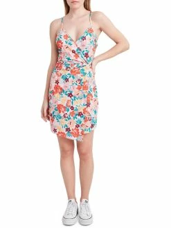 Wholesale ✔️ BCBGeneration 👩 Womens Floral Surplice Slip 👗 Dress ⭐