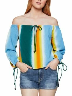 Coupon 🔥 BCBGeneration 👩 Womens Faded Stripe Blouse ⭐