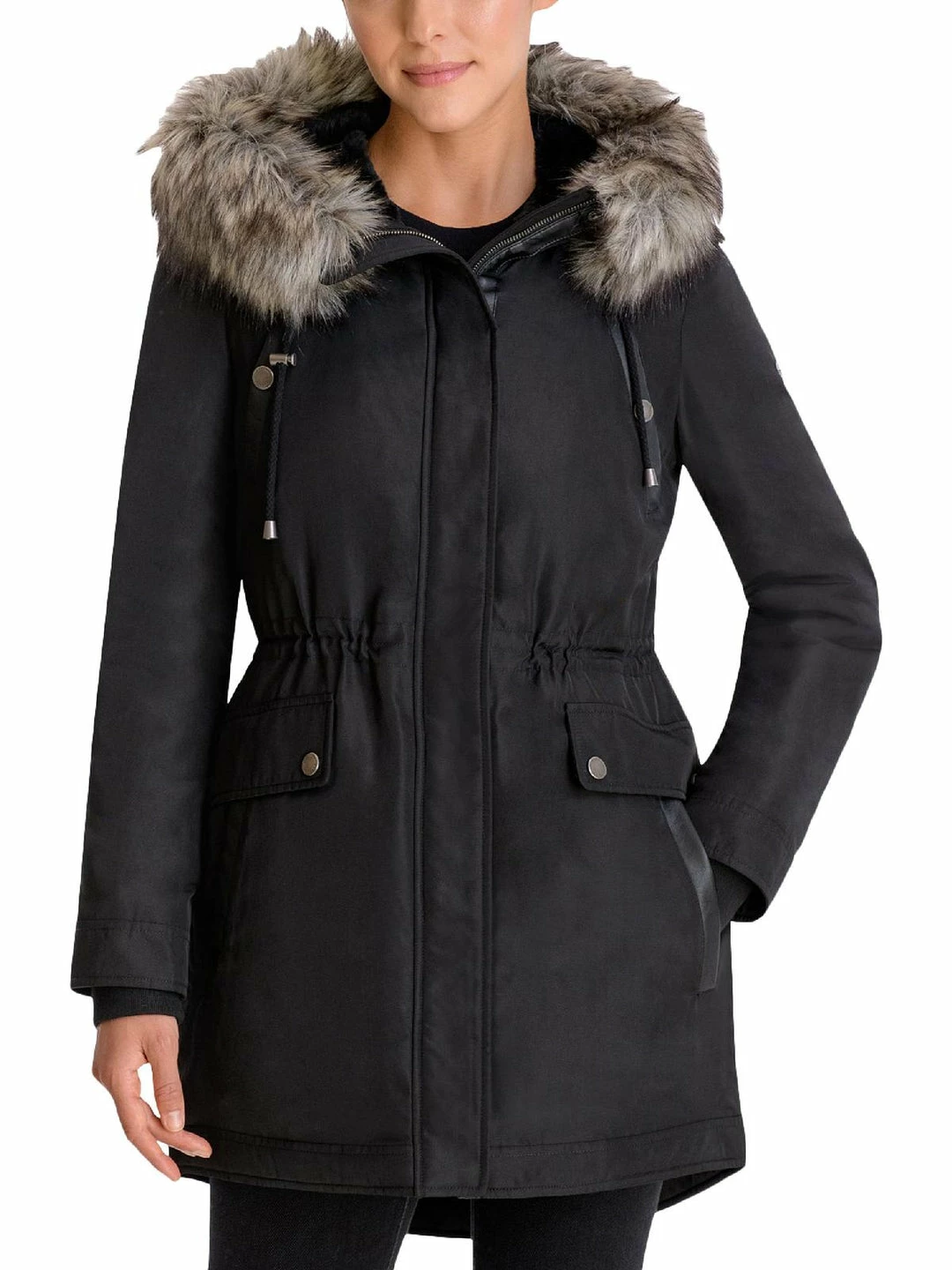 Best Pirce 𧨠BCBGeneration π© Womens Faux Fur Long Parka π§₯ Coat π