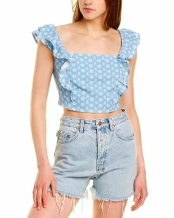 Cheap ⌛ BCBGeneration Tie-Back Ruffle Top for 👩 women 🥰