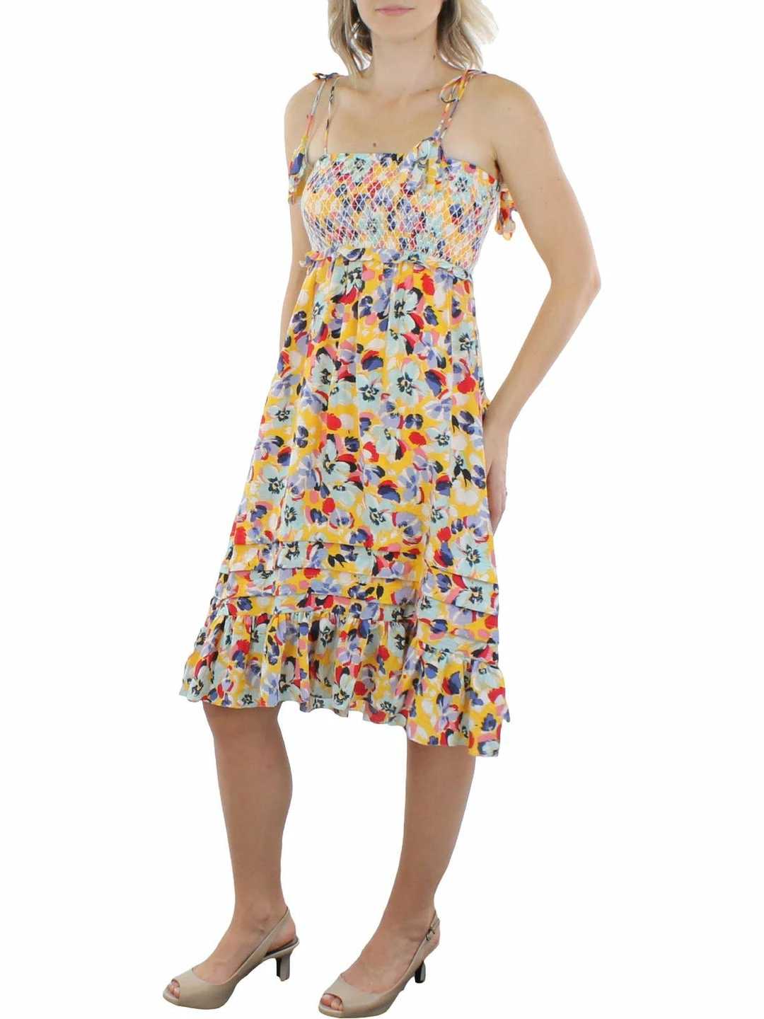 Discount π BCBGeneration π© Womens Hand Painted Smocked Sundress π―
