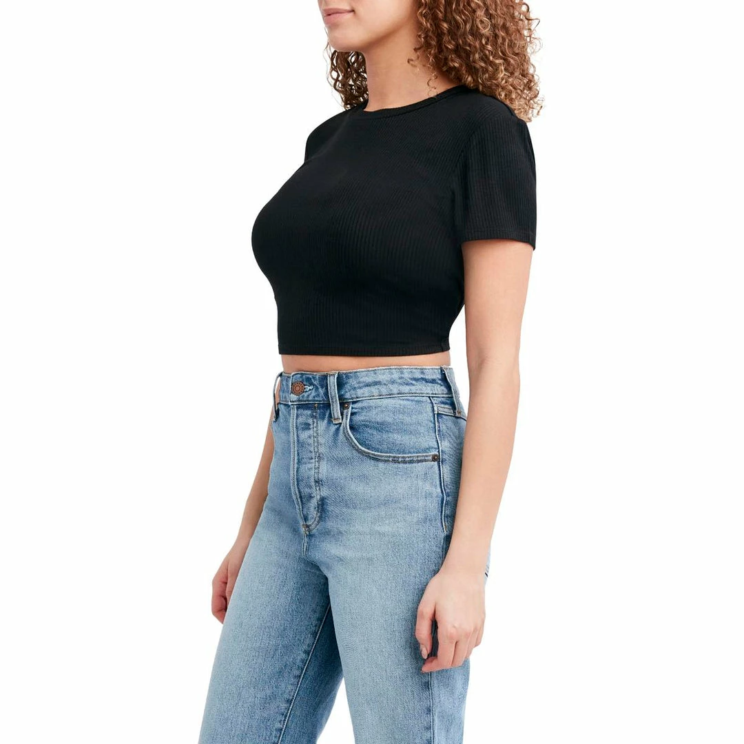 Best Sale 𧨠BCBGeneration π© Womens Cropped Short Sleeve T-Shirt βοΈ - Image 3