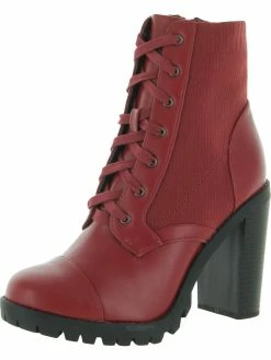 Cheap ⌛ BCBGeneration Pilas 👩 Womens Faux Leather Lace-Up Booties 🥰