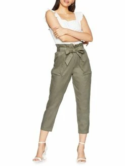 Flash Sale 🤩 BCBGeneration 👩 Womens Woven Belted Paperbag Pants ✔️